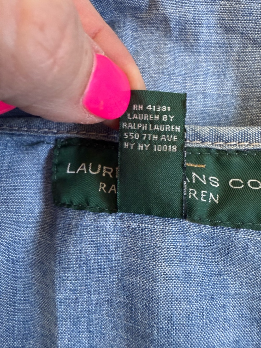 Lauren Ralph Lauren Tiered Denim Midi Skirt 12P Boho Western Prairie Peasant - Picture 4 of 11